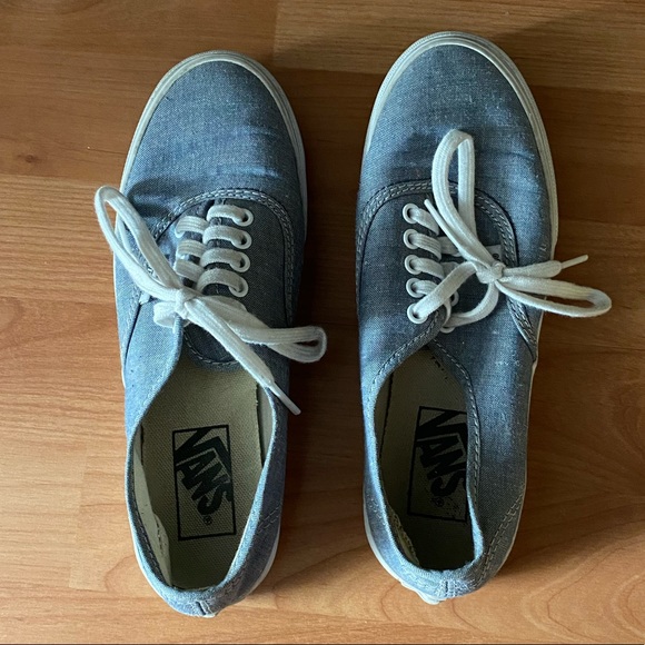 Vans Blue Gray Shoes size 6 - Picture 2 of 7